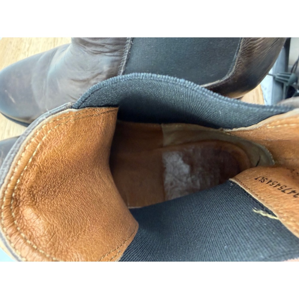 Frye Women Dark Brown Distressed Leather Chelsea Boots 3475454 SLT Size 7.5 B - Picture 10 of 12